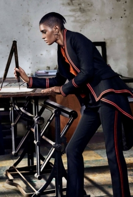 ELLE艾丽法国2015年10月9日-酷黑短发人像