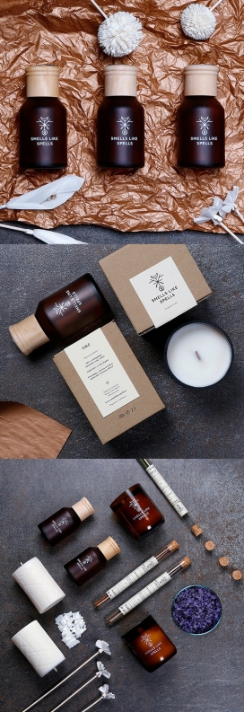 立陶宛天然纤维现代香水包装品牌设计-自然和简洁的喜悦