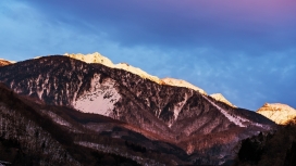 紫色天空的黑暗森林峰