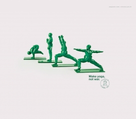 做瑜伽而不是战争-Espaço Clara Luz平面广告