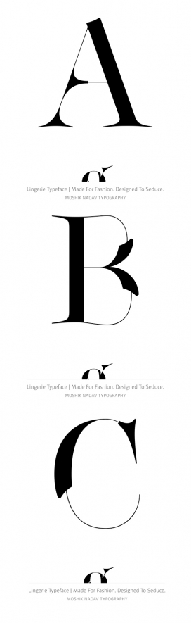 Lingerie Typeface-粗细交叉的字体设计