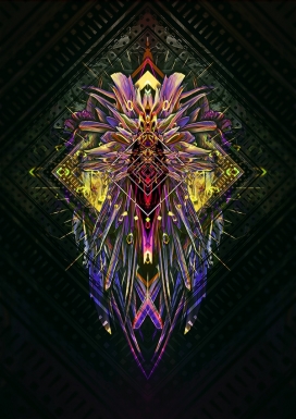 Ornaments图案插画设计-灵感来自于古代艺术和艺术品的生活