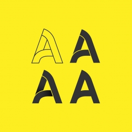 Road Alphabet-四种不同风格的交叉字体设计