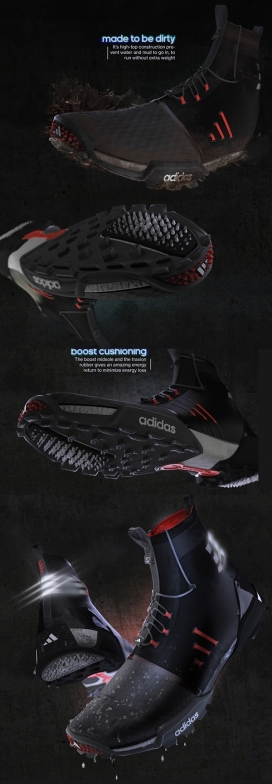 阿迪达斯traxionboost-齿轮战靴产品设计