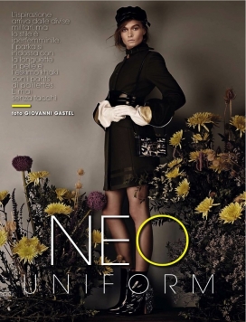 安妮梅特-Glamour意大利-军装风格人像