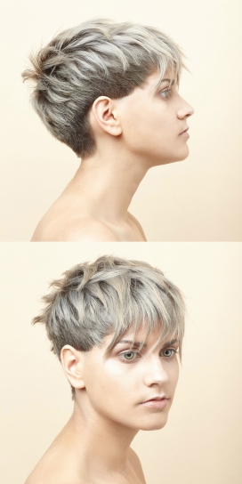 Herra Fabrik-美诱时尚的短发女性人像