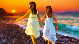 高清晰漂亮的国外人文油画风景壁纸下载