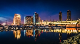 平静的圣迭戈之夜