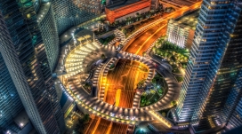 神话般的拉斯维加斯高楼车流夜景壁纸