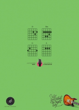 Duetos吉他音乐教育平面广告