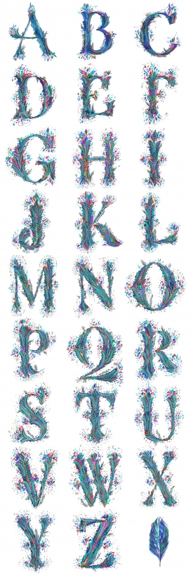 Tipocalialfabeto-排笔花纹字母设计