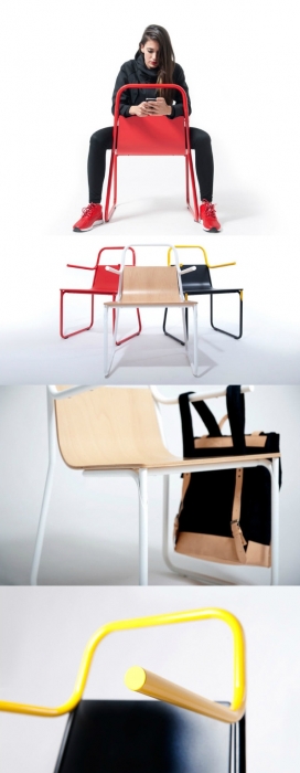 金属管椅子设计-无需焊接的两个曲线和直线的设计
