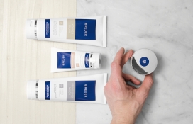 Breuer Cosmetics布鲁尔化妆品包装设计-一个简单而优雅的现代艳丽色彩永恒的商标，体现了一种一致性、清晰性和质量的护理路线。