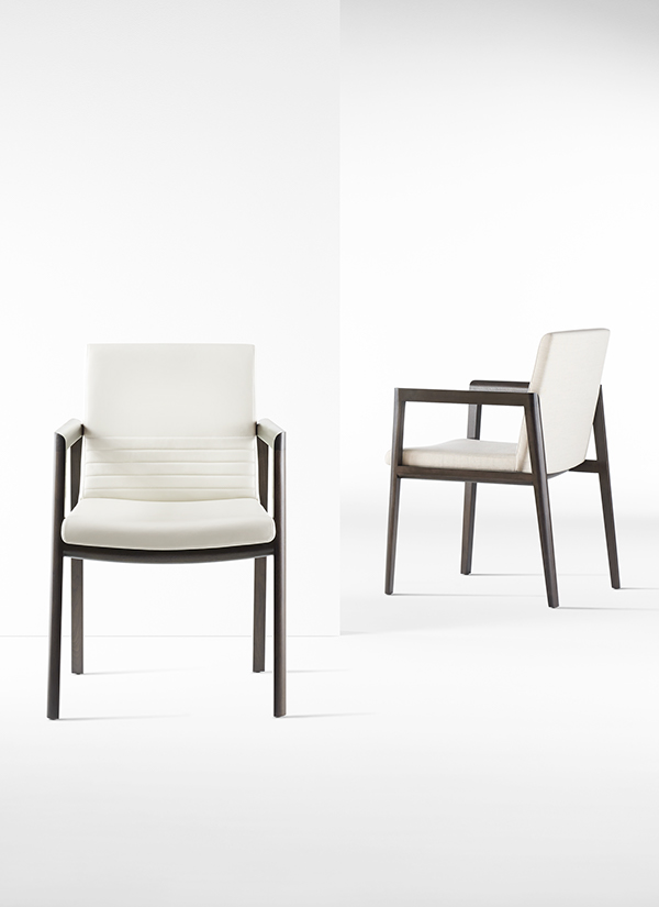 Gunlocke . Lily-皮垫木质扶手椅设计---酷图编号1155613