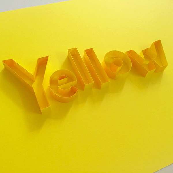 Colour paper typography-3D立体花纹字---酷图编号7