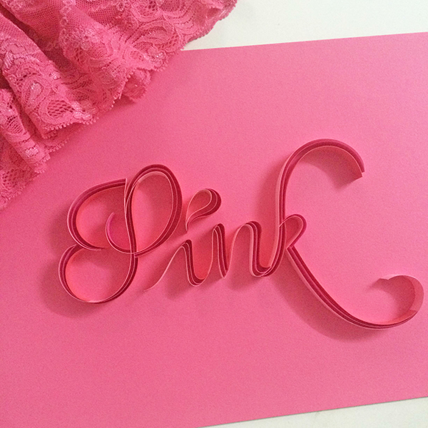 Colour paper typography-3D立体花纹字---酷图编号3