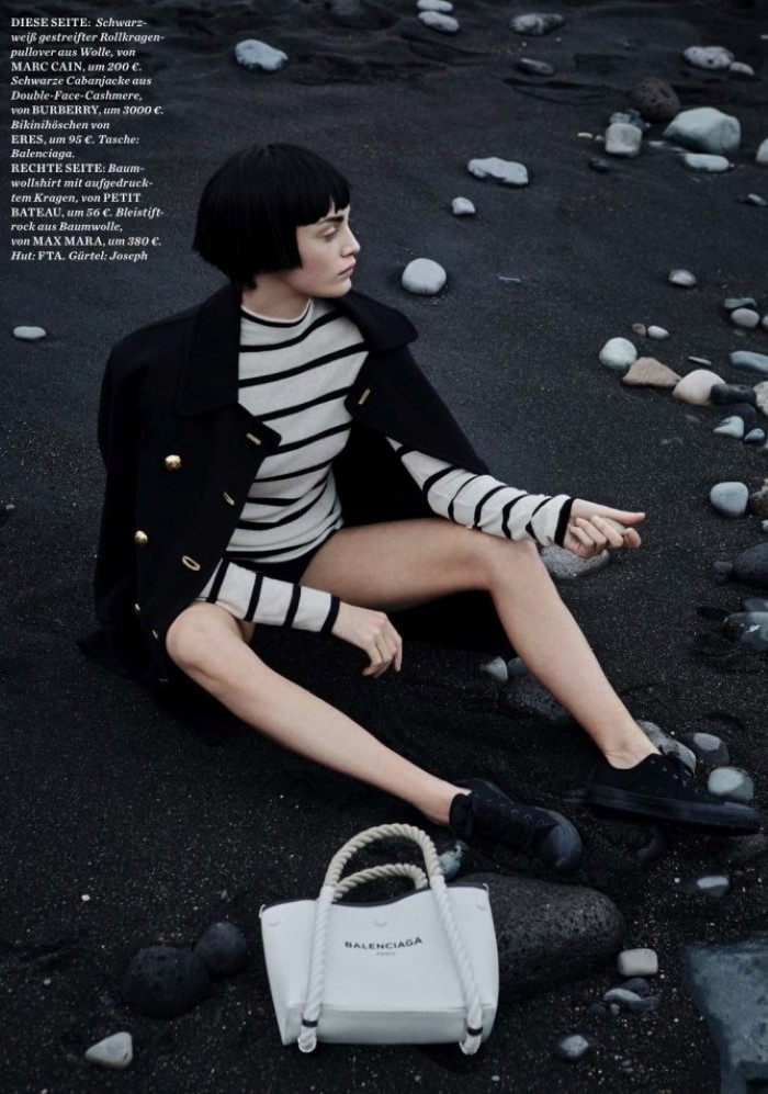 “新海洋”-艾丽德国2016年5月-黑白斑马条纹时装秀图片