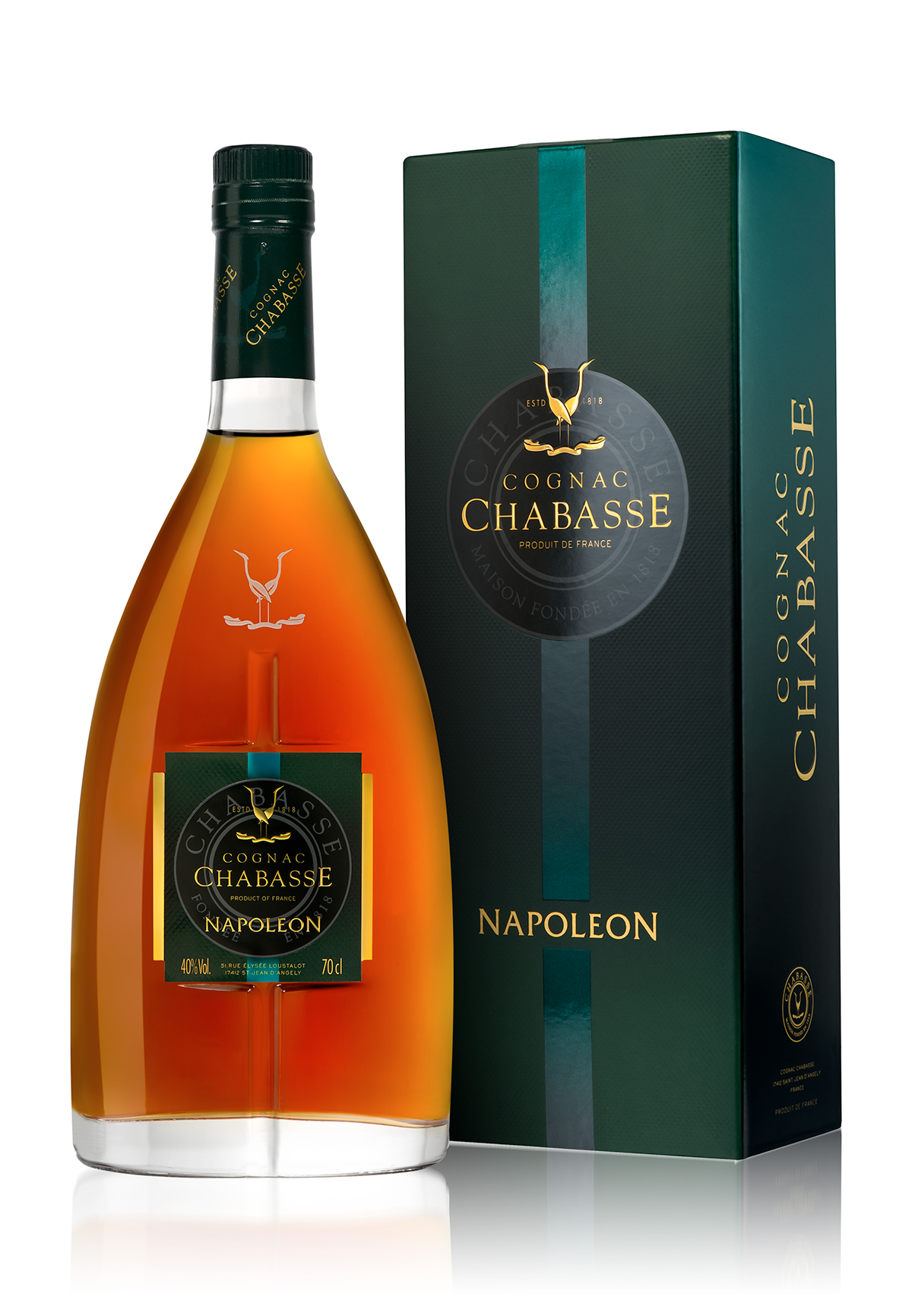 Cognac Chabasse干邑-一个充满生机和友好的优化设计。压花和微结构式金属化纸赋予酒瓶永恒的标志---酷图编号3