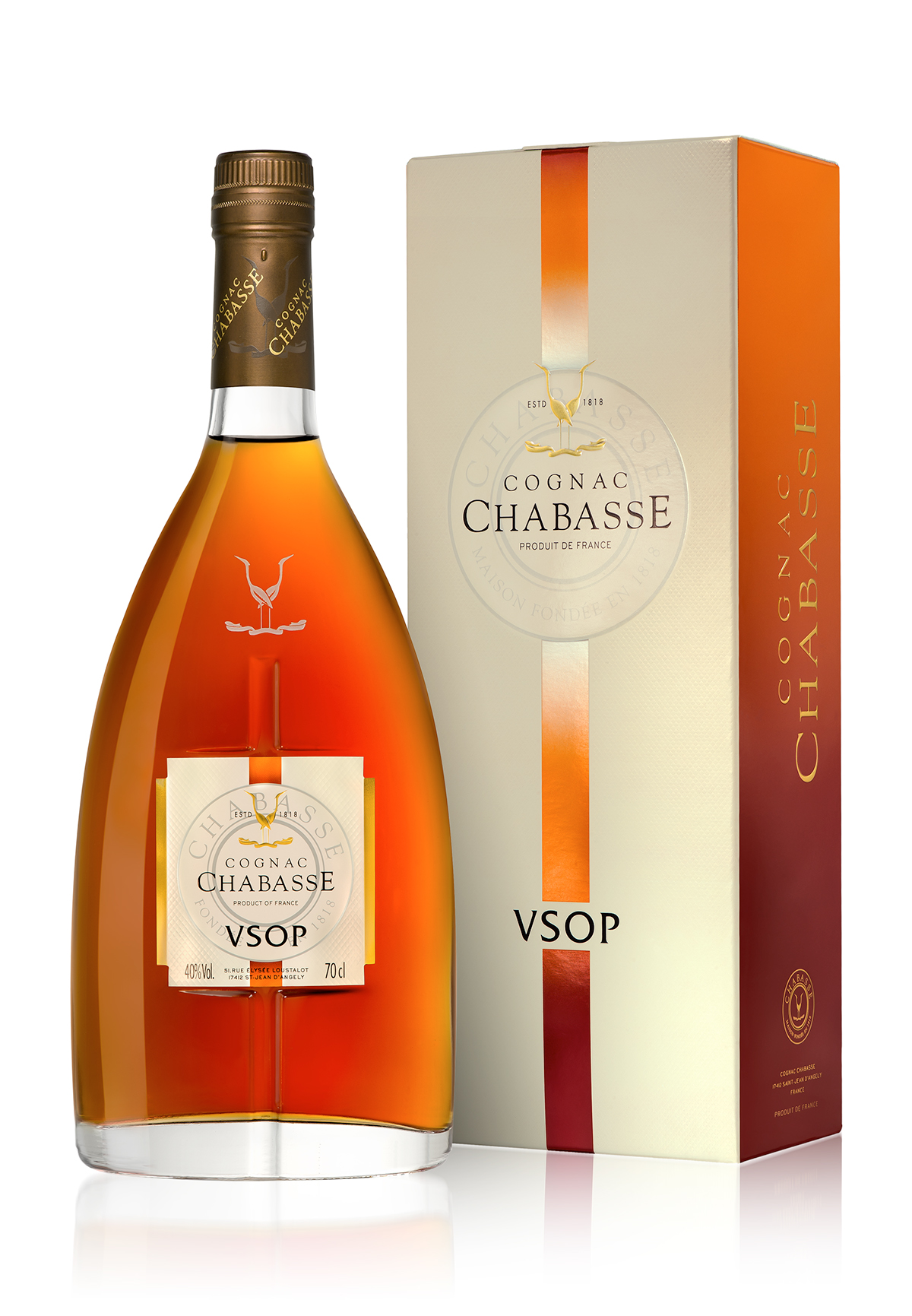 Cognac Chabasse干邑-一个充满生机和友好的优化设计。压花和微结构式金属化纸赋予酒瓶永恒的标志---酷图编号2