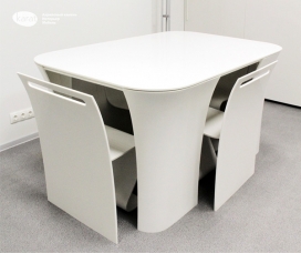 Table 2&2餐桌设计-纯粹的人体工程学设计