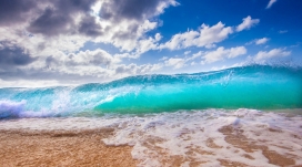 蓝色的大海沙滩