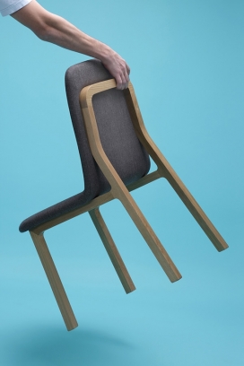 Elan-坚实橡木软垫面料的座椅