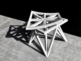 奇异几何图案凳子家具