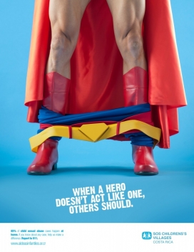 英雄并不像之一SOS儿童村公益平面广告