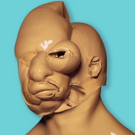 Happy Botox!-整容手术后的人脸艺术雕像