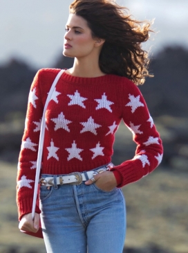 伊莎贝莉・芳塔娜-VOGUE时尚巴黎2016年五月-时尚水洗牛仔布的外观