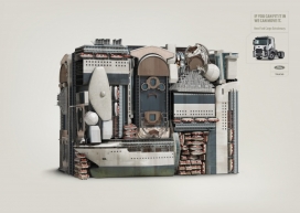 如果你能适应它，我们可以移动它-新福特货物超重货车平面广告设计