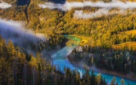 高清晰新疆喀纳斯大自然风景壁纸下载