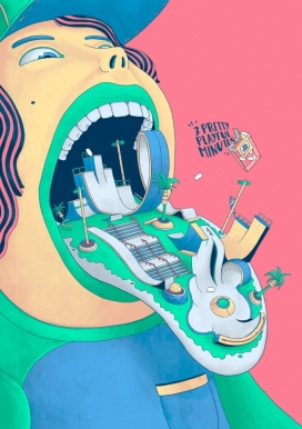 舌头上的艺术-Tic Tac-零食平面广告