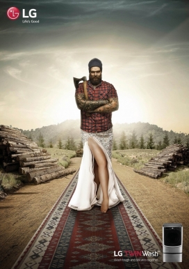 LG洗手机平面广告