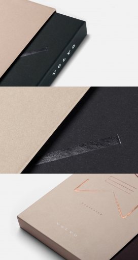 新的开始-沃尔沃汽车金属透明箔宣传册限量版包精装书设计