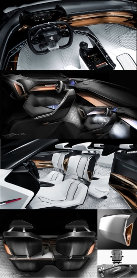 Peugeot Fractal -标致概念车室内设计