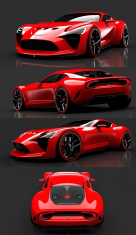 狂怒的“野兽”-612 GTO III-红色跑车设计