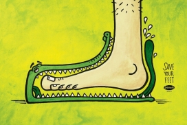 保存你的脚-Dr. Scholls瘦腿袜平面广告