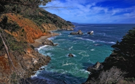 海洋悬崖浪花壁纸