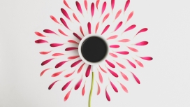 创造性的咖啡花