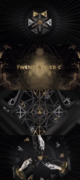 Twenty Third C-几何钻石切割珠宝首饰设计