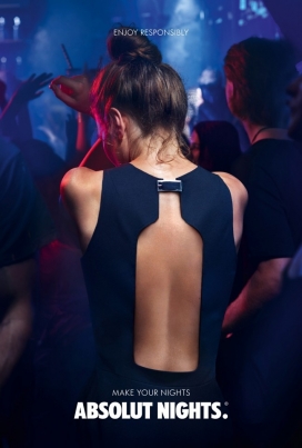 绝对的夜晚-绝对伏特加平面广告