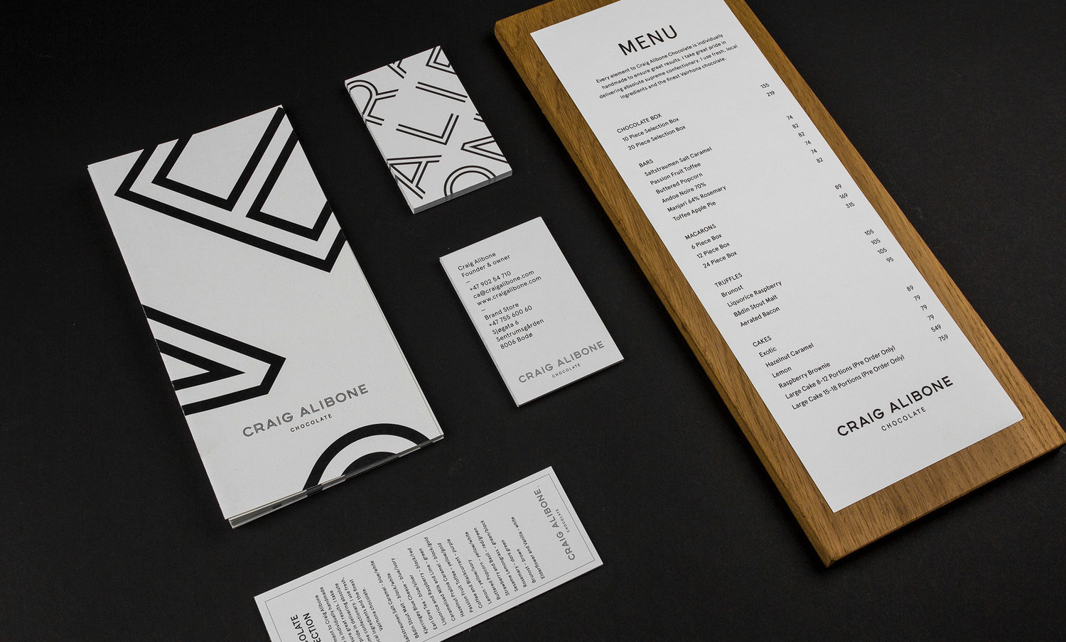 吸引你的眼睛和你的胃-挪威美食手工Craig Alibone马卡龙饼干巧克力包装设计-精致引人注目的包装,每个方面都对细节做了美学处理,标志是基于一个手绘的字体,给予了品牌一个独特的表达和强调工艺,令人难以置信---酷图编号4