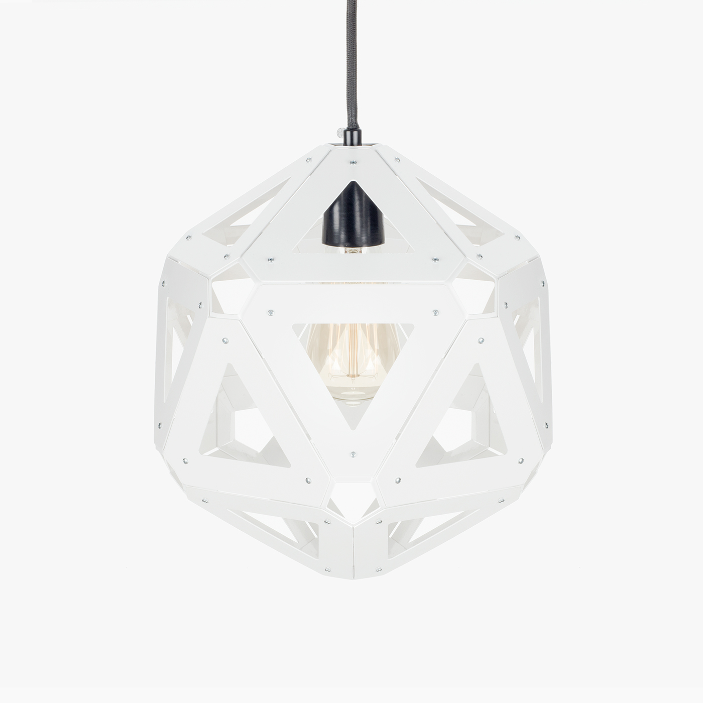 U34-二十面体结构相同尺寸等边三角形的球形吊灯,一个简单而多用途的设计---酷图编号11