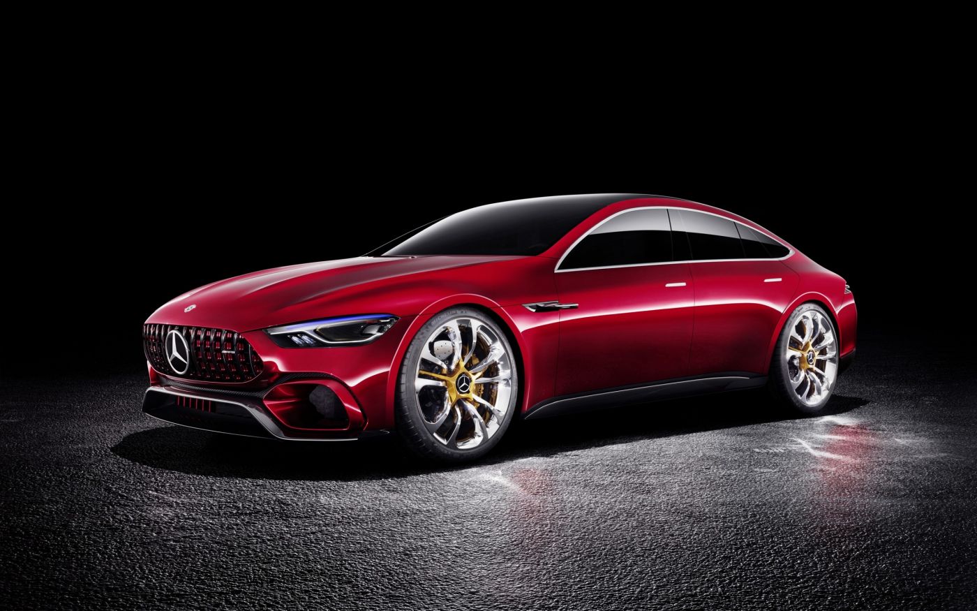 高清晰红色奔驰AMG-GT跑车壁纸图片