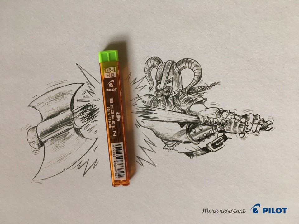 更耐磨-Pilot签字笔平面广告图片