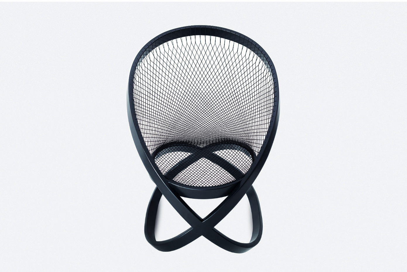 Torsion Chair-丝网扭曲的黑色椅子---酷图编号1178619