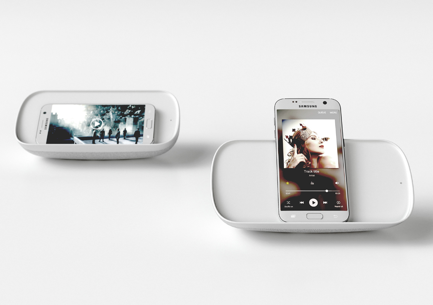 Tilt-无线充电器和扬声器-让您享受各种便捷,听歌时同时充电你的智能手机---酷图编号3