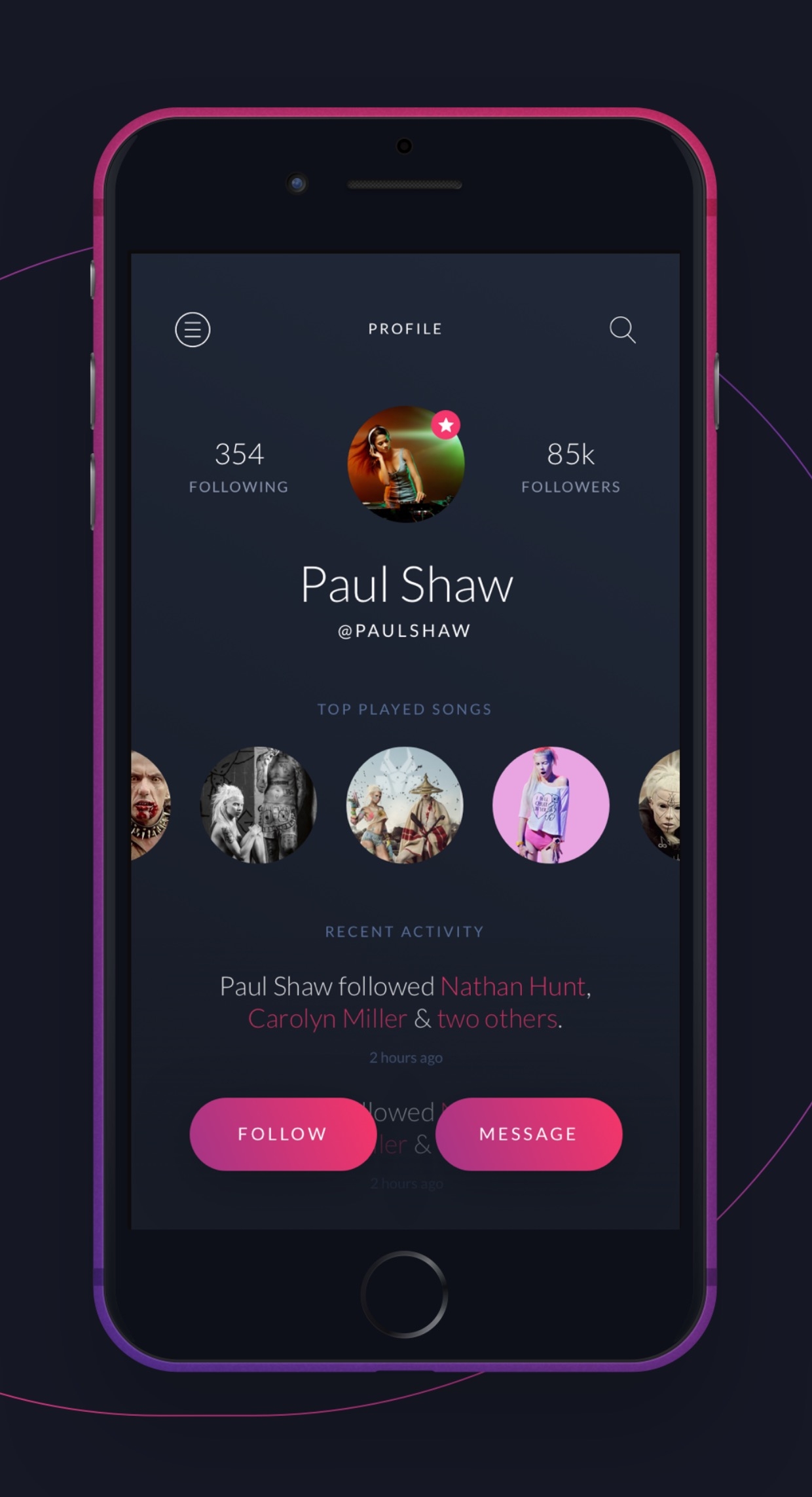 Music Mobile UI Kit-音乐手机套件APP设计图片