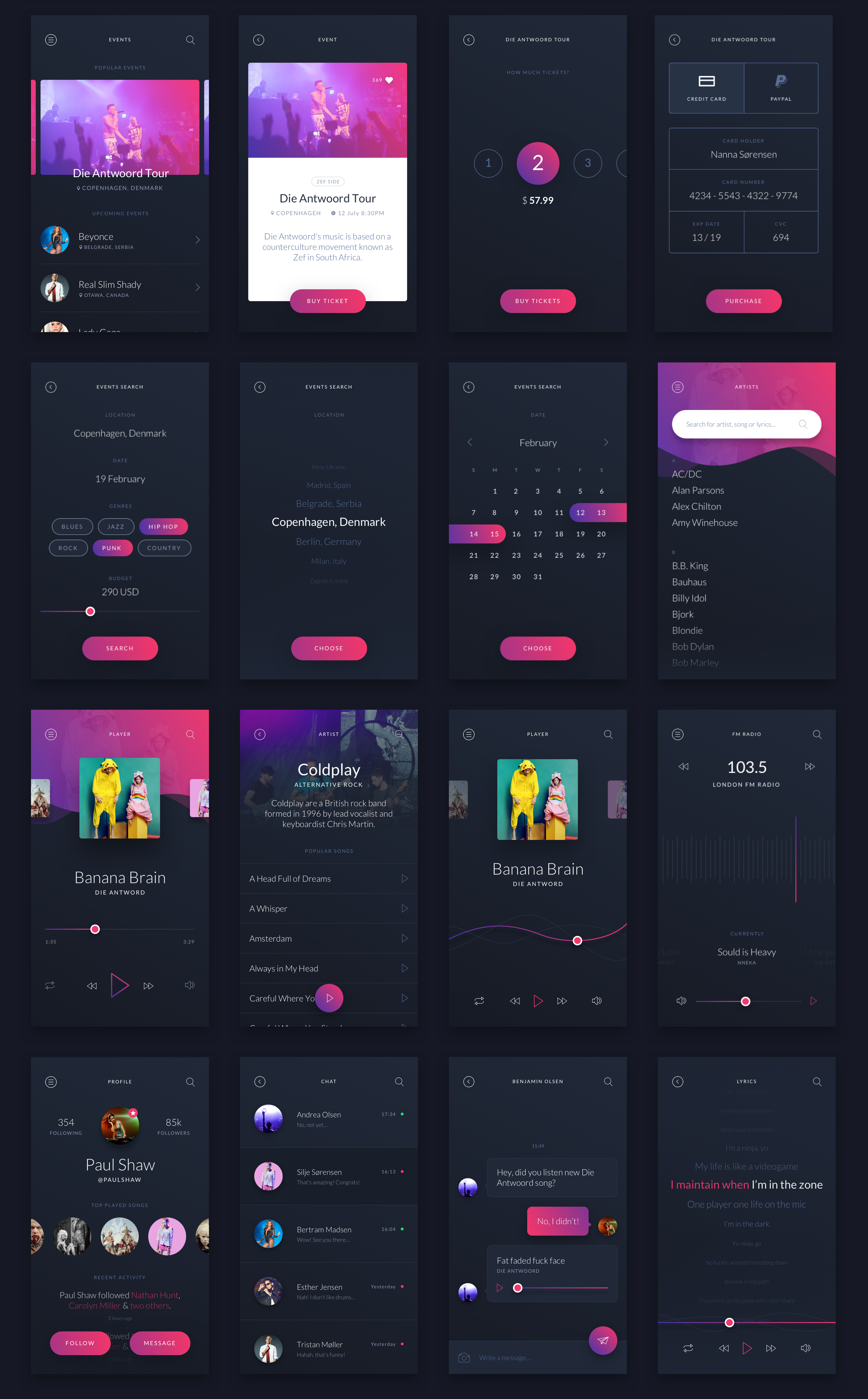 Music Mobile UI Kit-音乐手机套件APP设计---酷图编号6
